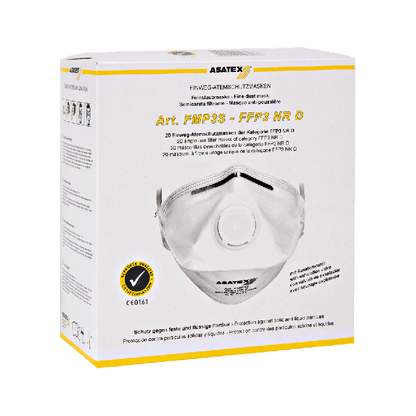 FFP 3 Respirator Mask with Valve, Pack of 20