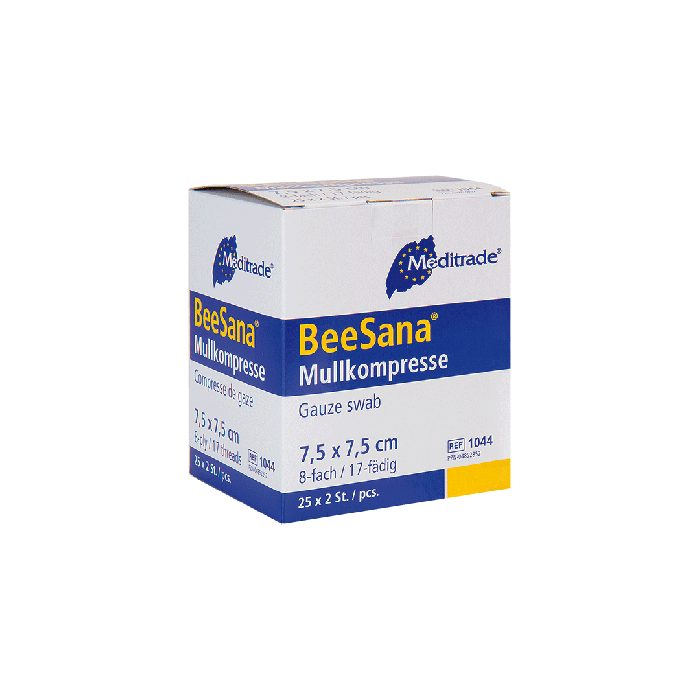 Gauze Compress, 7.5 x 7.5 cm, Sterile, 25 x 2 pieces
