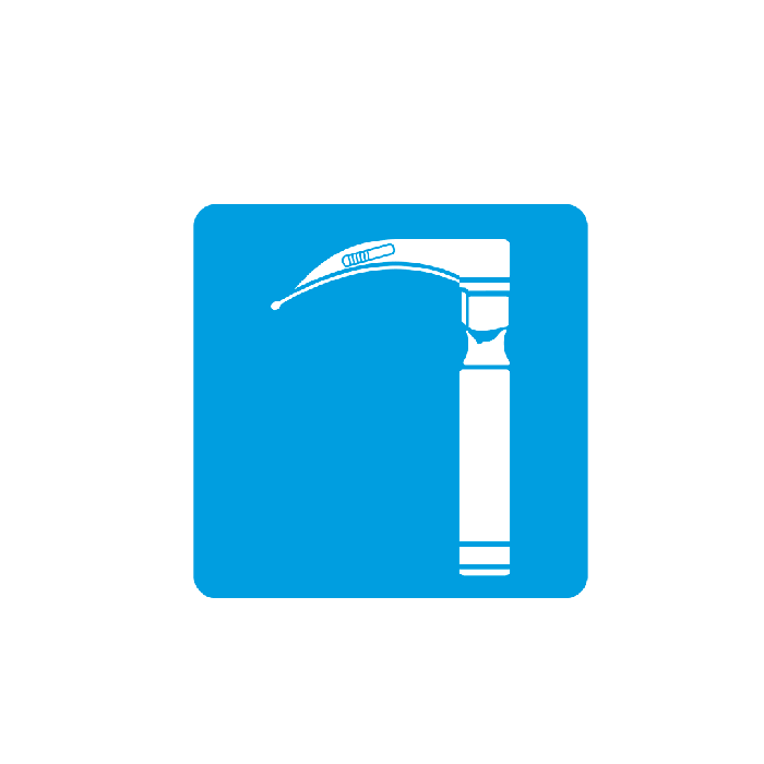 Single pictogram, 33 x 33 mm: Intubation