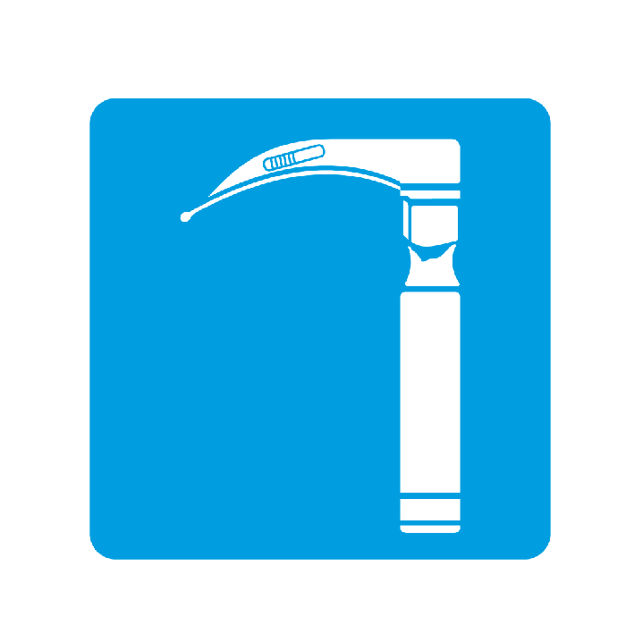 Single pictogram, 80 x 80 mm: Intubation