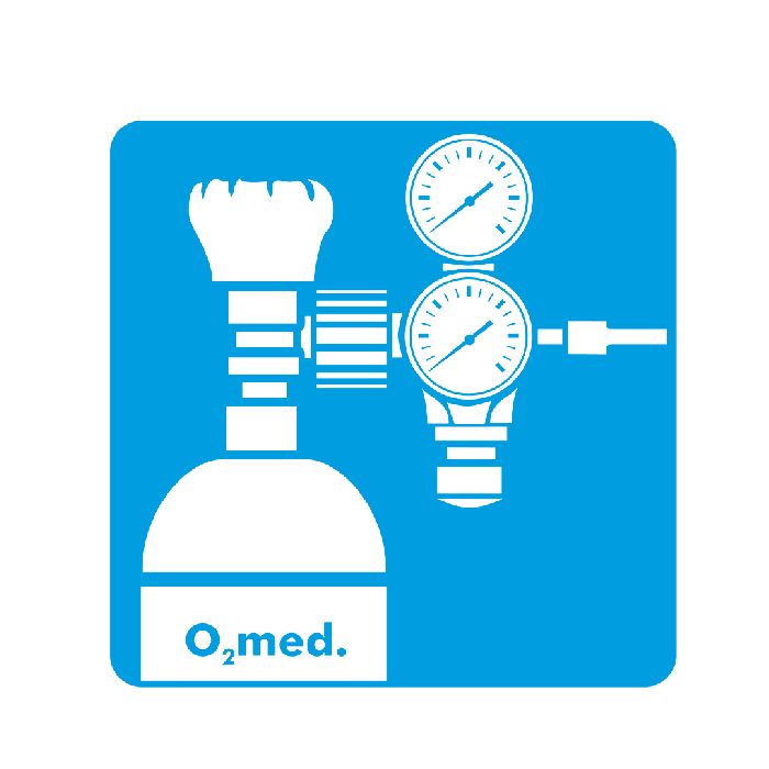 Single pictogram, 80 x 80 mm, oxygen