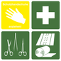 First Aid Pictogram Set of 4 Designs, 70 x 70 mm