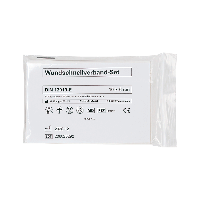 Quick-Change Bandage Set, 10 x 6 cm, 12 pieces