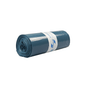 A roll of blue DEISS 10086 garbage bags (10 pieces, 650+550x1350 mm, type 80) from EMIL DEISS KG (GmbH + Co.) lies on a white background, secured with a white label - perfect for convenient waste disposal.