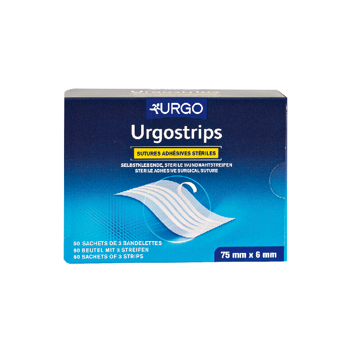 Clamp Bandage Wound Closure Strips, 75 x 6 mm, 50 packets of 3 each