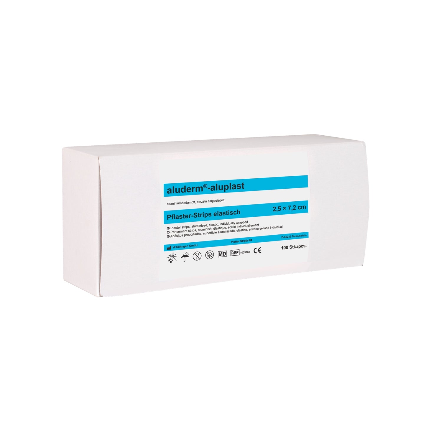 aluderm®-aluplast Elastic Strips, 2.5 x 7.2 cm, 100 pieces