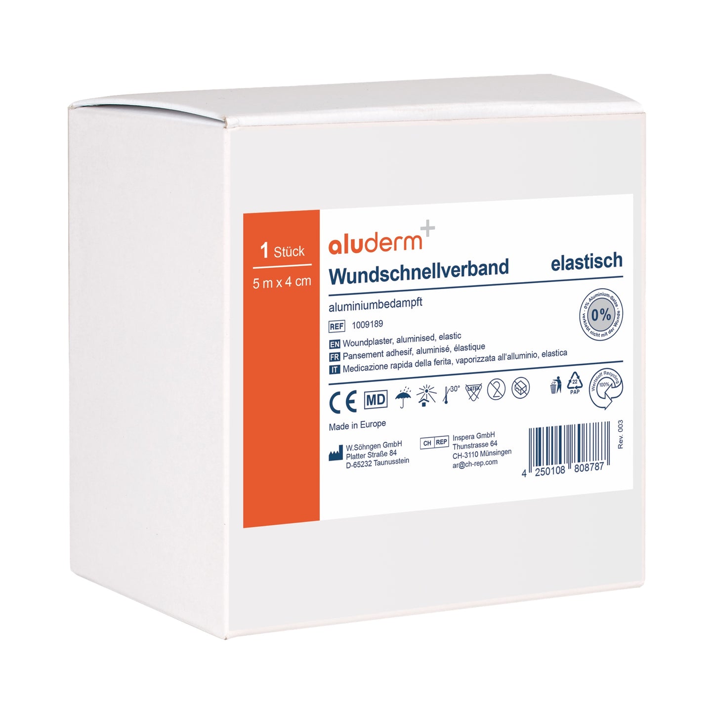 aluderm®-aluplast elastic - rolled, 5 m x 4 cm