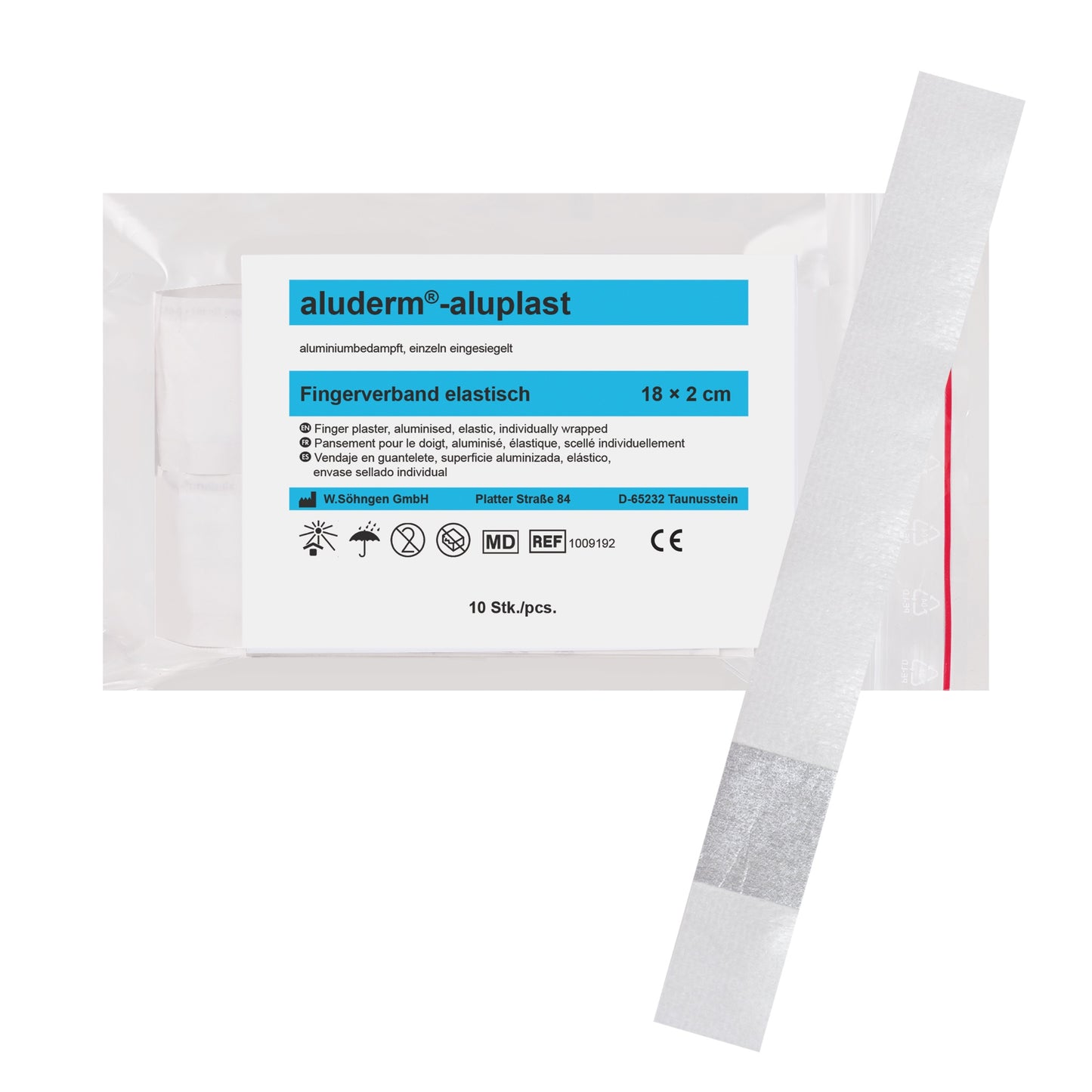 aluderm®-aluplast Elastic Finger Bandage, 18 x 2 cm, 10 pieces