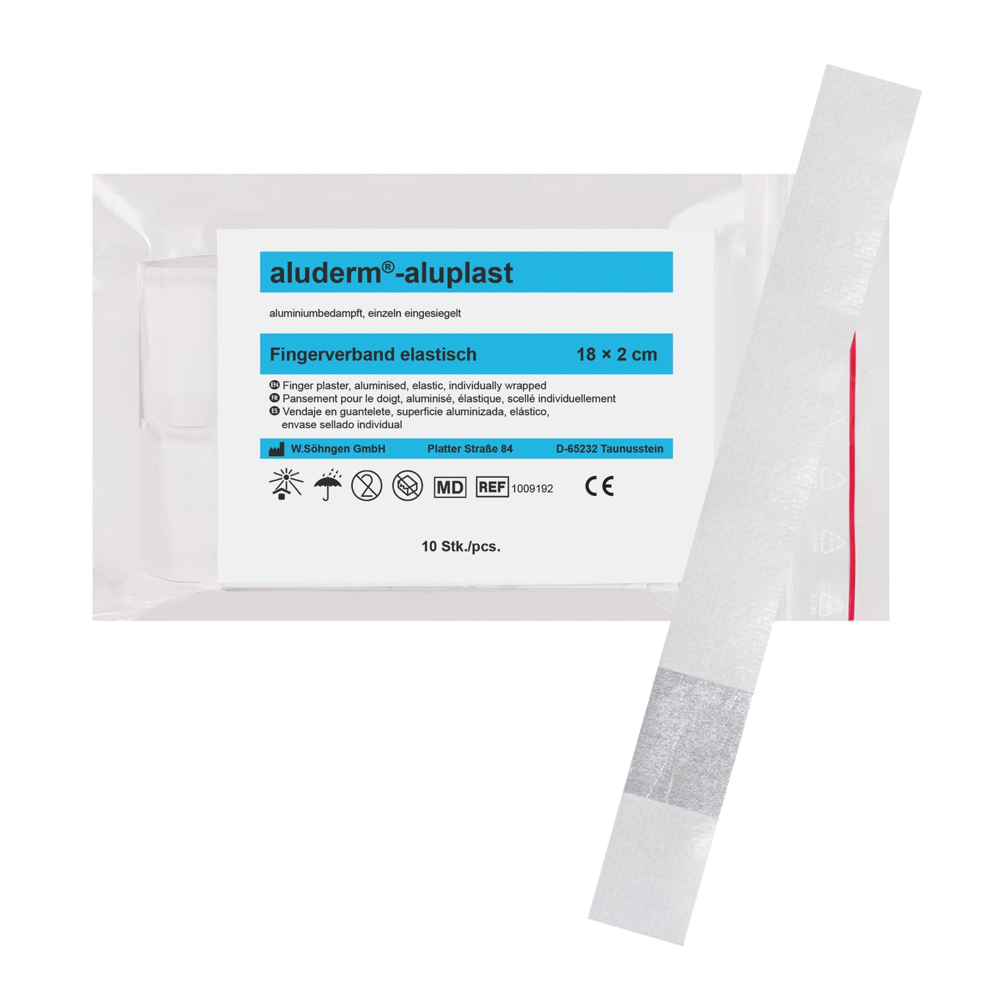 aluderm®-aluplast Elastic Finger Bandage, 18 x 2 cm, 10 pieces