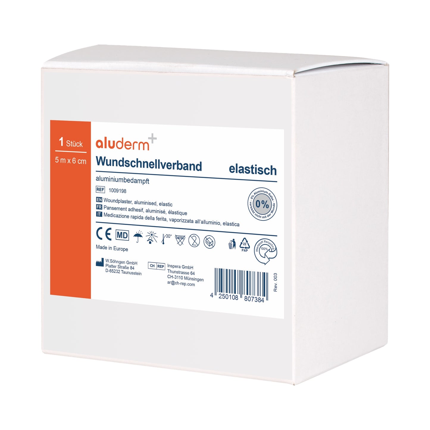 aluderm®-aluplast elastic - rolled, 5 m x 6 cm