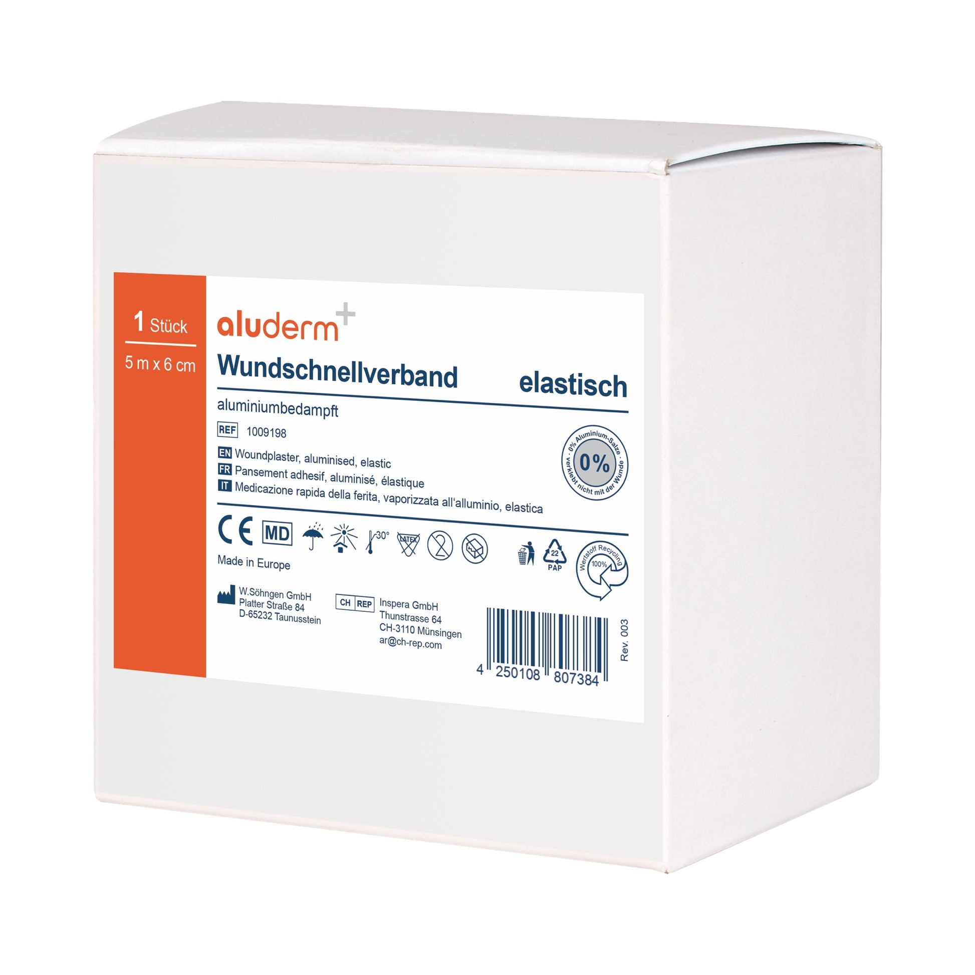 aluderm®-aluplast elastic - rolled, 5 m x 6 cm
