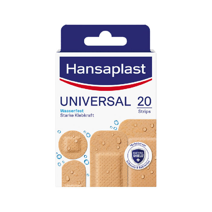 Hansaplast UNIVERSAL Strips, 20 pieces, 4 sizes