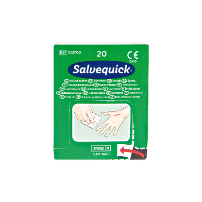 Salvequick Wound Cleansing Wipes: Box of 20, Carton of 20