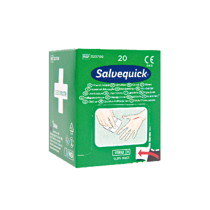 Salvequick Wound Cleansing Wipes: Box of 20, Carton of 20