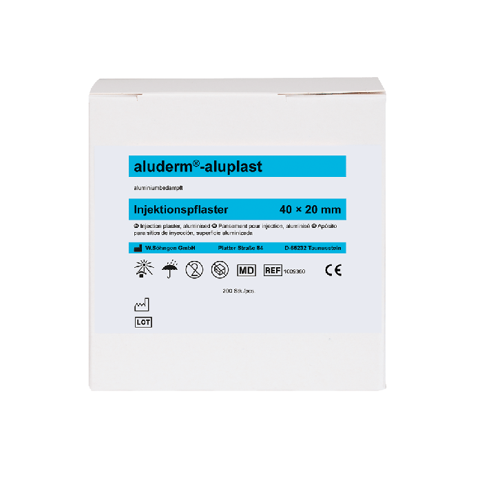 aluderm®-aluplast Injection Patches in a Dispenser Box, 200 Count