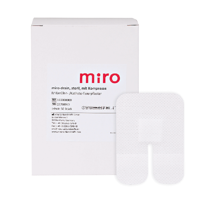 IV Cannula and Catheter Adhesive Patches, Sterile, with Gauze Pads, 50 per pack