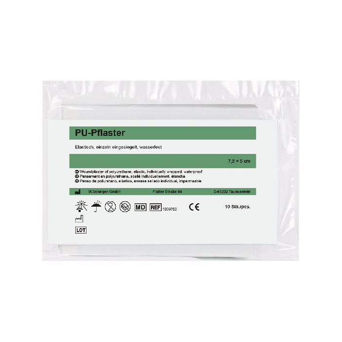 PU Bandage Set (10 pieces), 7.2 x 5 cm, clear, waterproof