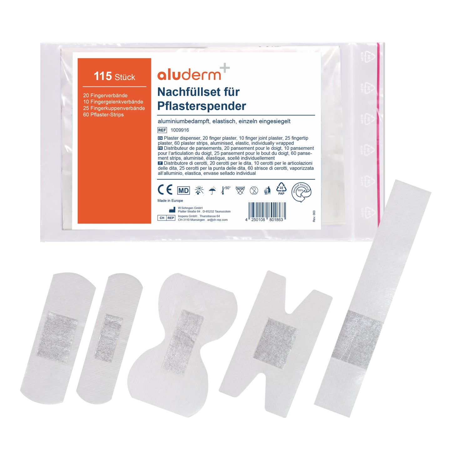 Refill Kit for aluderm®-aluplast Bandage Dispenser