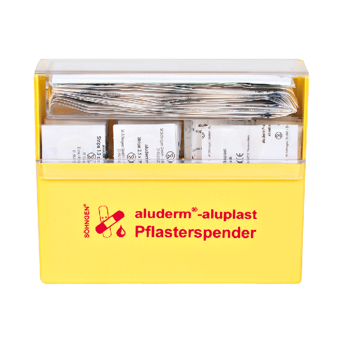 Yellow aluderm®-aluplast Band-Aid Dispenser, Refilled