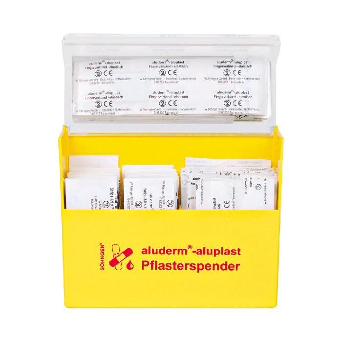 Yellow aluderm®-aluplast Band-Aid Dispenser, Refilled