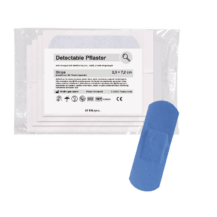 Refill Pack of Detectable Strips, 2.5 x 7.2 cm, 40 per pack