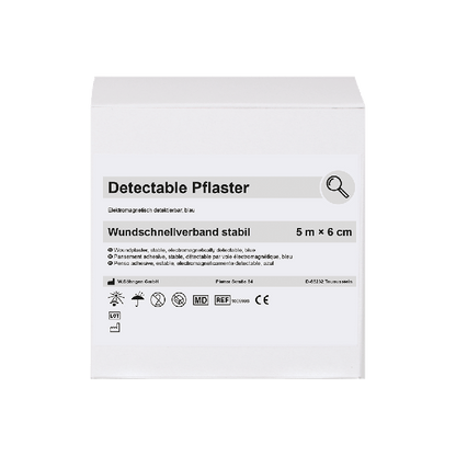 Detectable adhesive bandage, 5 m x 6 cm