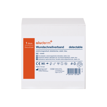 Detectable adhesive bandage, 5 m x 6 cm