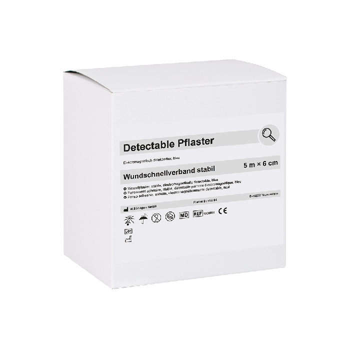 Detectable adhesive bandage, 5 m x 6 cm