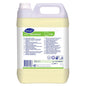 A 5-liter canister of Diversey TASKI Tapi Extract carpet spray extraction cleaner with O.N.T. technology, wool seal certified, features a carrying handle and a multilingual label with product information and instructions.