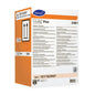 A rectangular orange-white box with the inscription "Clax Plus 33B1 Liquid Detergent without Bleach" from Diversey Deutschland GmbH & Co. OHG for commercial laundries, with multilingual instructions and a 10L capacity symbol.