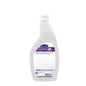 A 0.75-liter bottle of Suma QuickDes D4.12 Quick Disinfection made of white plastic from Diversey Deutschland GmbH & Co. OHG with a flip-top cap and a purple-white label with product details on the front.