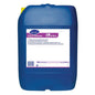 A large blue 20-liter container labeled "Diversey Suma Chlorsan D10.4, disinfectant cleaner with active chlorine" from Diversey Deutschland GmbH & Co. OHG; with a multilingual label and product details.