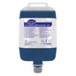 A 2.5-liter container of Diversey TASKI Sprint 200 Pur-Eco, a neutral, streak-free surface cleaner with EU Ecolabel from Diversey Deutschland GmbH & Co. OHG; blue liquid, multilingual label, gray dosing cap at the bottom.