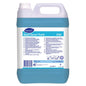A 5-liter canister of Diversey Deutschland GmbH & Co. OHG Good Sense Fresh, high-perfume all-purpose cleaner with O.N.T. technology, with blue liquid and a multilingual label with product details, usage, and safety instructions.