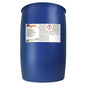 A large blue plastic barrel with Diversey Clax Plus Pur-Eco 33C1 detergent (without bleach, environmentally certified) from Diversey Deutschland GmbH & Co. OHG with a white-orange hazard label stands upright on a plain white background.