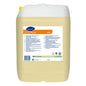 A 20-liter plastic container of Diversey Clax Plus Pur-Eco 33C1 detergent (without bleach, environmentally certified) from Diversey Deutschland GmbH & Co. OHG, with a white cap and multilingual product information label.