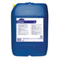 A large blue 20-liter plastic container Diversey Suma Lima L3 dishwashing detergent with bleach (Diversey Deutschland GmbH & Co. OHG) with white multilingual label and yellow lid, suitable for medium to hard water.