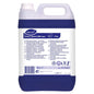 A 5-liter plastic container with TASKI Sprint 200 conc alcohol cleaner concentrate from Diversey Deutschland GmbH & Co. OHG, with a blue and white multilingual label and a carrying handle on top.