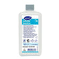A 500 ml bottle of Diversey Deutschland GmbH & Co. OHG Soft Care Sensitive Mild Hand Wash Lotion without perfume and dyes features a blue-white label with multilingual product information, dermatological tests, and recyclability symbols.