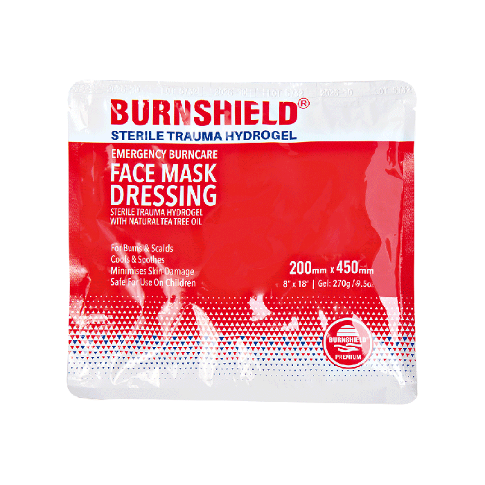 Burnshield Hydrogel Foam Face Mask, Sterile, 20 x 45 cm