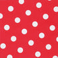 A red surface with evenly distributed white dots, like the PAPSTAR 20 napkins 40x40 cm 3-ply 1/4-fold from PAPSTAR GmbH.
