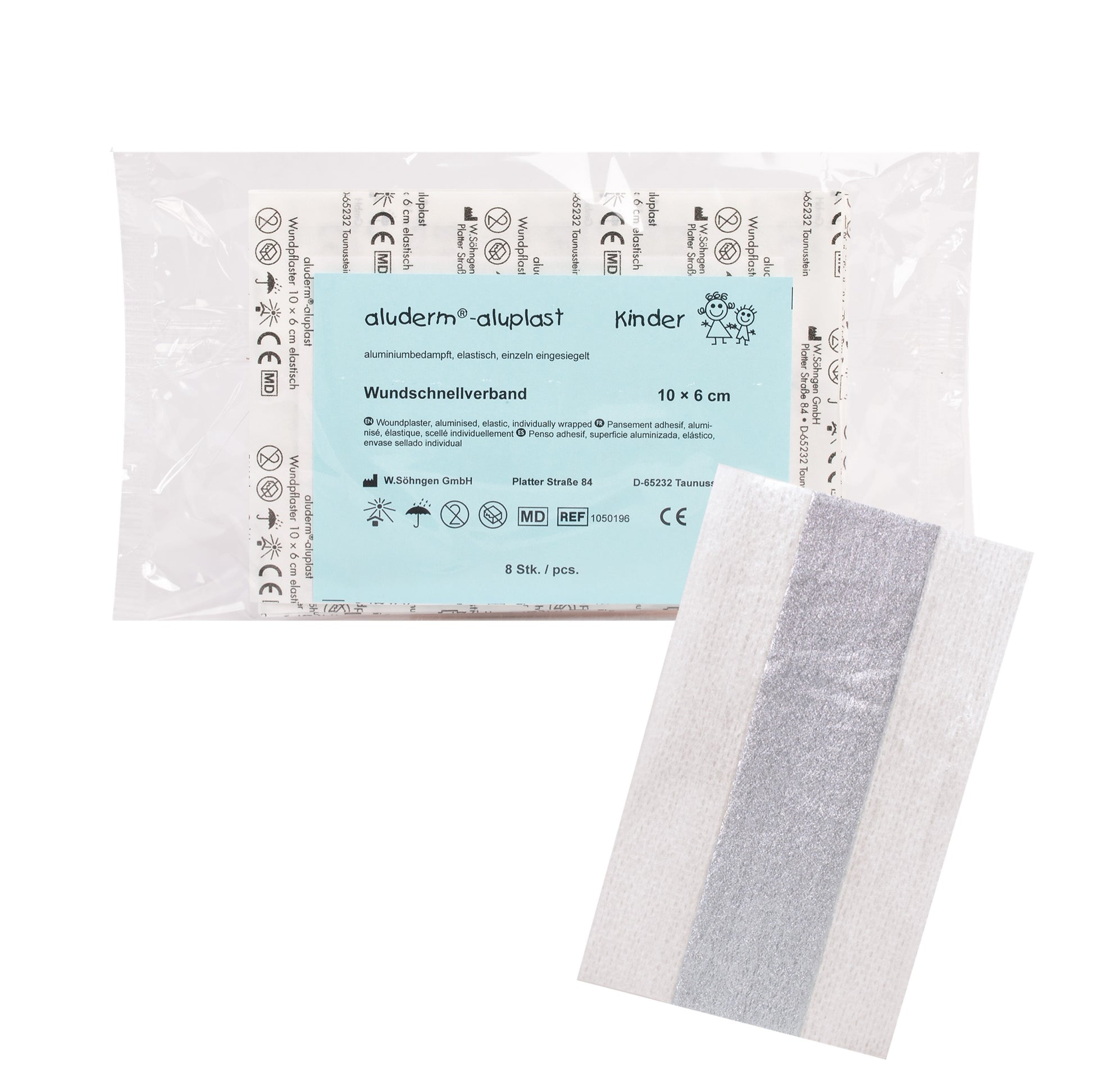 aluderm®-aluplast Elastic Children's Band-Aid Set, 8 pieces, 10 x 6 cm