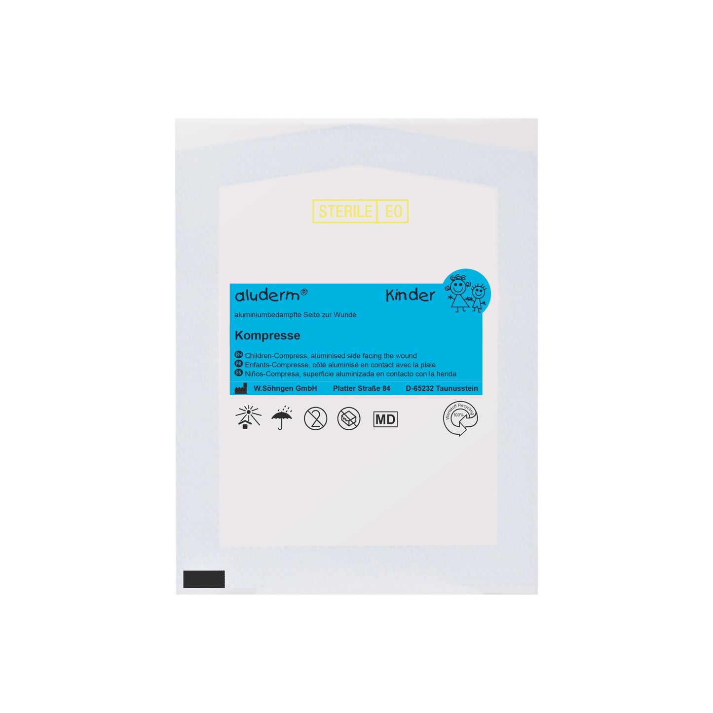 aluderm® Children's Compress, 6 x 6 cm