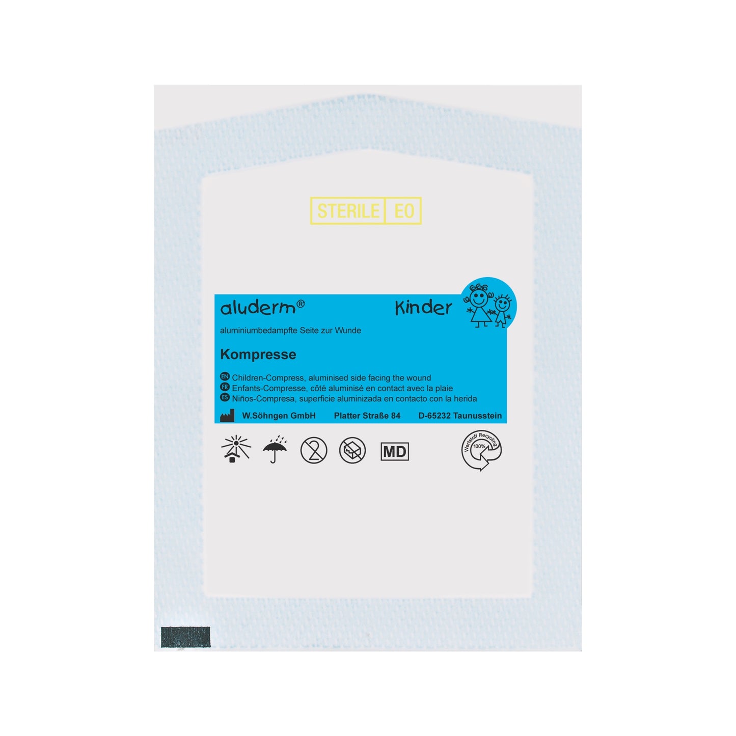 aluderm® Children's Compress, 8 x 6 cm