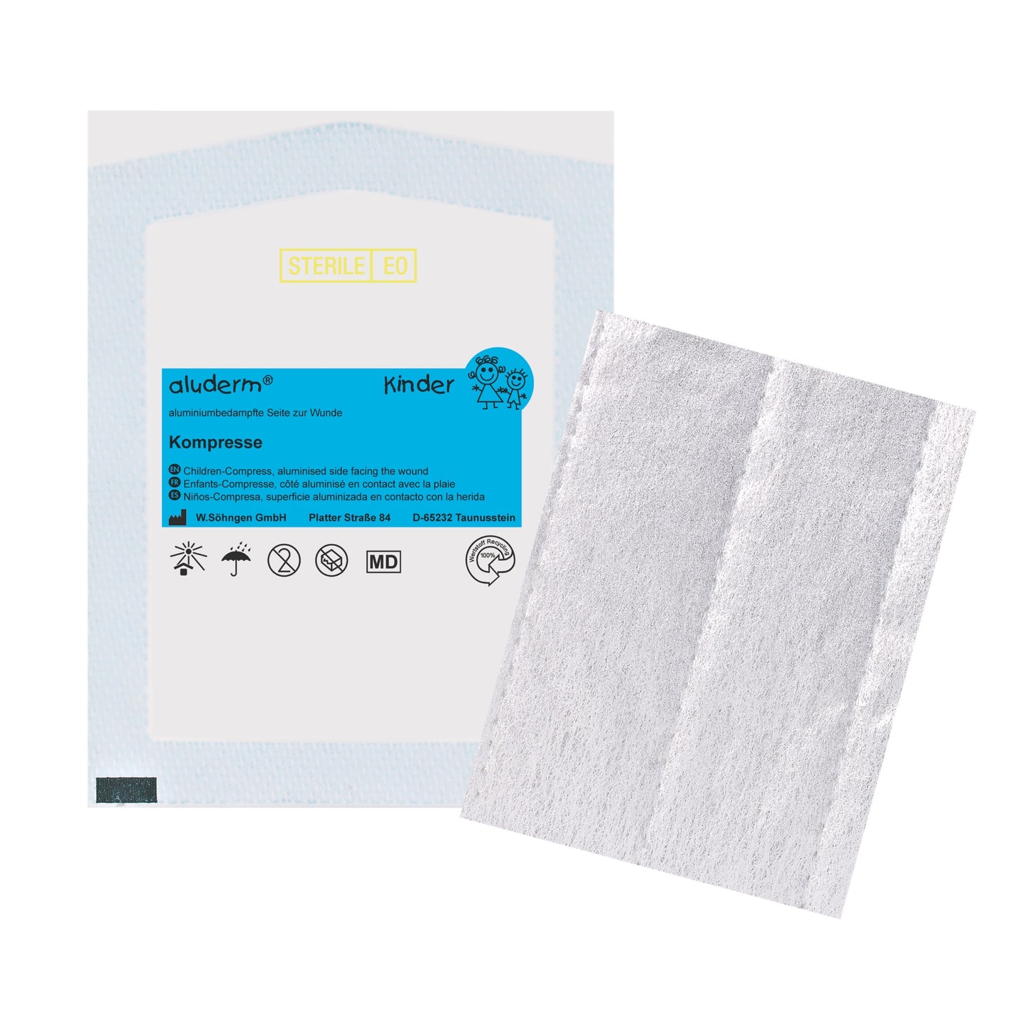 aluderm® Children's Compress, 8 x 6 cm