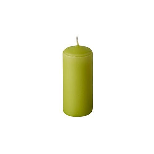 The Starpak 10 pillar candles Ø 40 mm · 90 mm are simple, cylindrical green candles with a white wick – ideal for creating a romantic atmosphere.