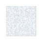 A square white napkin in the size 25 x 25 cm from the ROYAL Collection of the PAPSTAR GmbH with a subtle light blue floral and leaf print; sold as "PAPSTAR 20 Napkins 'ROYAL Collection' 1/4-Fold." On a plain white background.