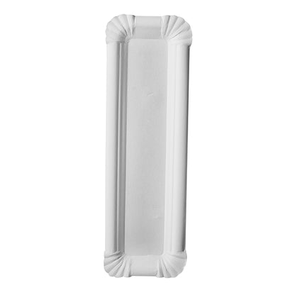 The PAPSTAR 250 plate "pure" square white made of virgin fiber board from PAPSTAR GmbH stands out with raised edges and decorative corners, photographed on a simple background. Eco-friendly and stylish for any occasion.