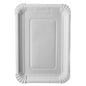 The PAPSTAR 250 plate "pure" square from white cardboard from PAPSTAR GmbH is made of eco-friendly virgin fiber board, has raised edges, and a simple, patternless design with slightly indented sides.