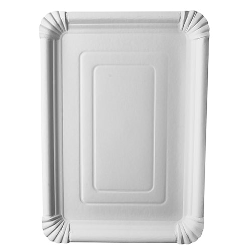 The PAPSTAR rectangular plate 24x33 cm, cardboard "pure", white (125 pieces) from PAPSTAR GmbH is an environmentally friendly, rectangular disposable cardboard plate with a raised edge - sustainably designed for the modern household.